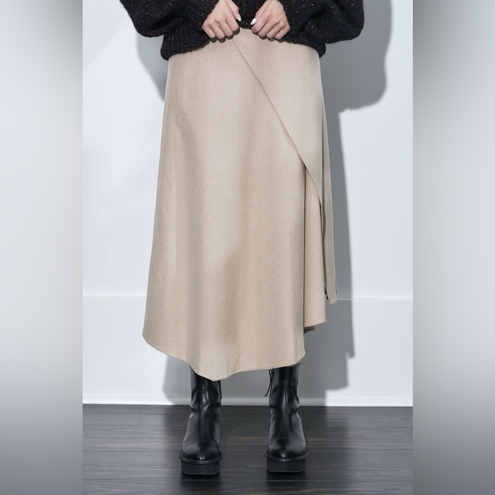 NWT $325 Vince Asymmetric Drape Skirt - Desert Clay